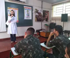 Palestra sobre dengue, zika e chikungunya.