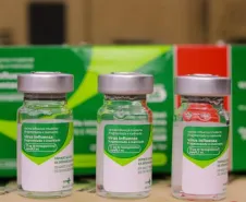 Frasco de Vacina - Disponível na UBS.