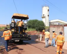 asfalto de acesso à UBS da Vila Monte Castelo
