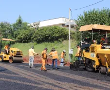 asfalto de acesso à UBS da Vila Monte Castelo
