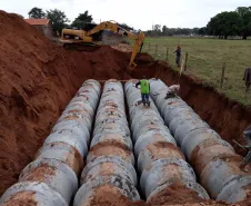 Construção de galerias de águas pluviais