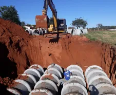 Construção de galerias de águas pluviais