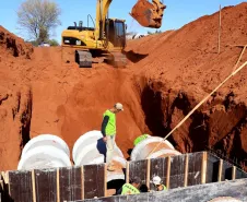 Construção de galerias de águas pluviais