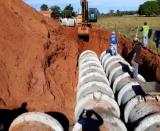 Construção de galerias de águas pluviais
