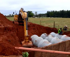 Construção de galerias de águas pluviais