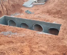 Construção de galerias de águas pluviais