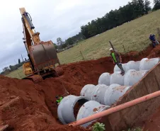 Construção de galerias de águas pluviais