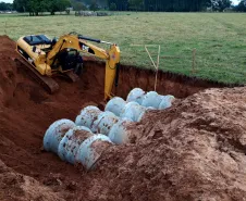 Construção de galerias de águas pluviais