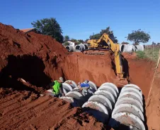 Construção de galerias de águas pluviais