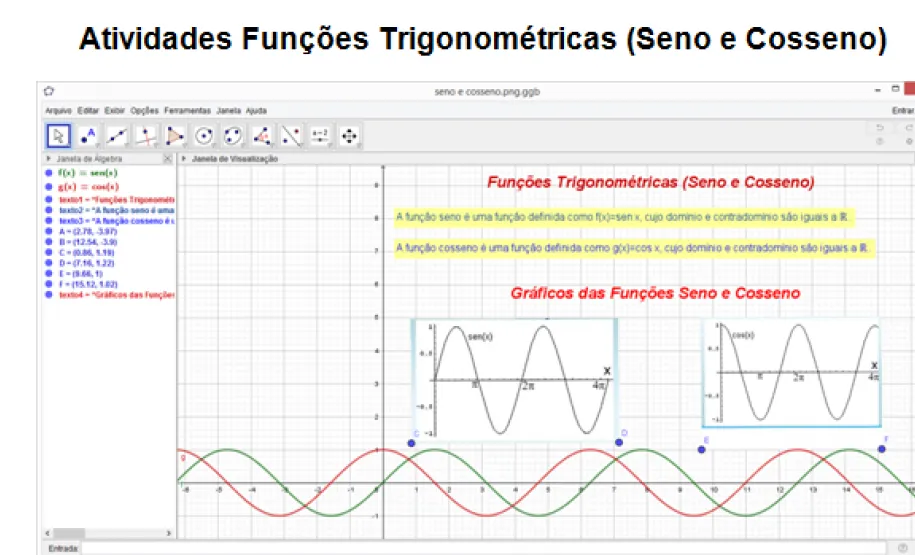 Definições das funções seno e cosseno