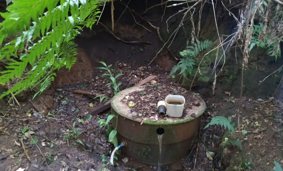 Antes do trabalho de Proteção de Nascentes