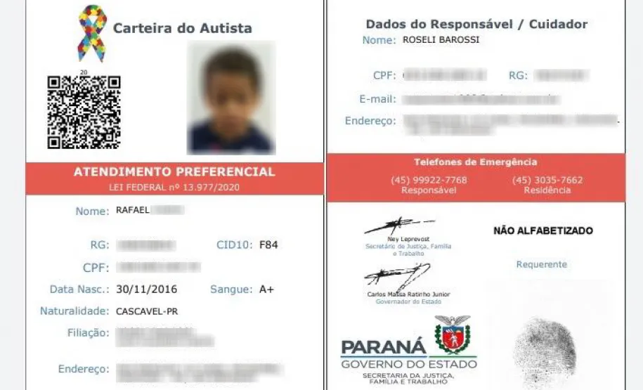 Carteira do Autista