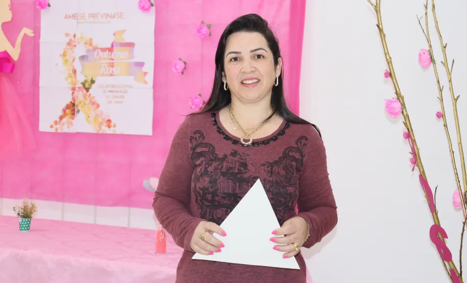 Enfermeira Fabiane, que esteve diretamente trabalhando com as equipes.