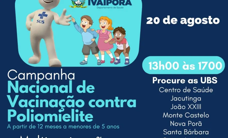 Cobertura Vacinal de Crianças menores de 2 anos do município de Ivaiporã