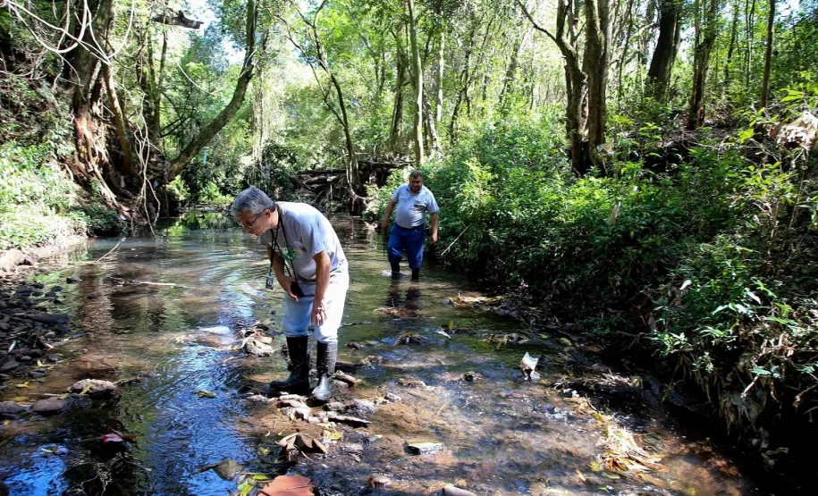 Fiscalização em córrego da cidade.
