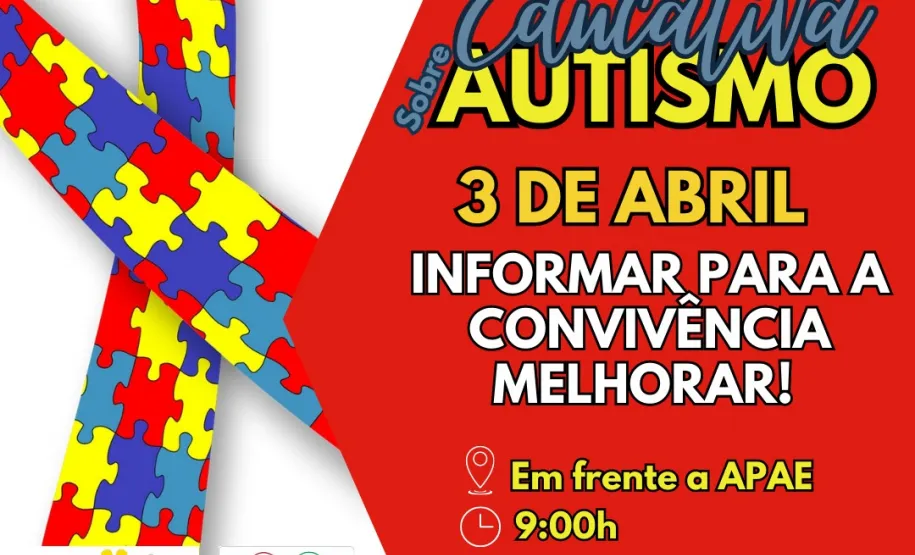 Flyer de divulgação da Blitz do autismo.