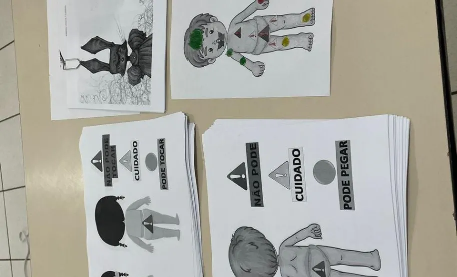 Material utilizado durante a roda de conversa com as crianças.