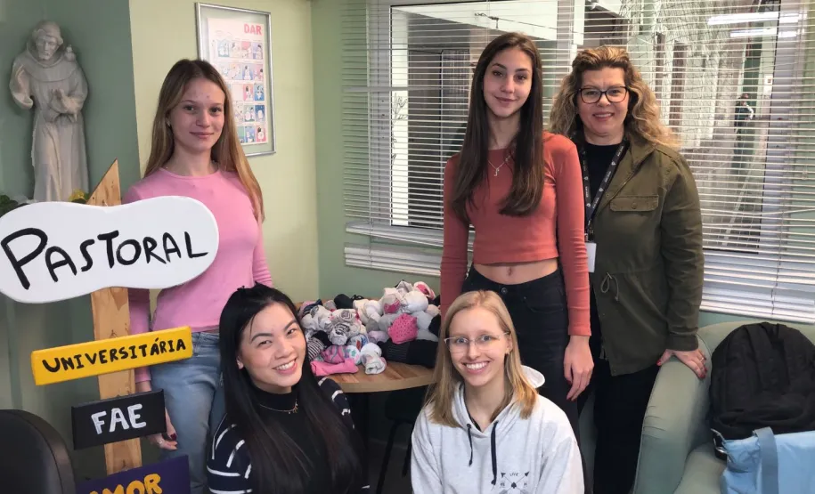 Foto tirada na Pastoral Fae do grupo que realizou o projeto.