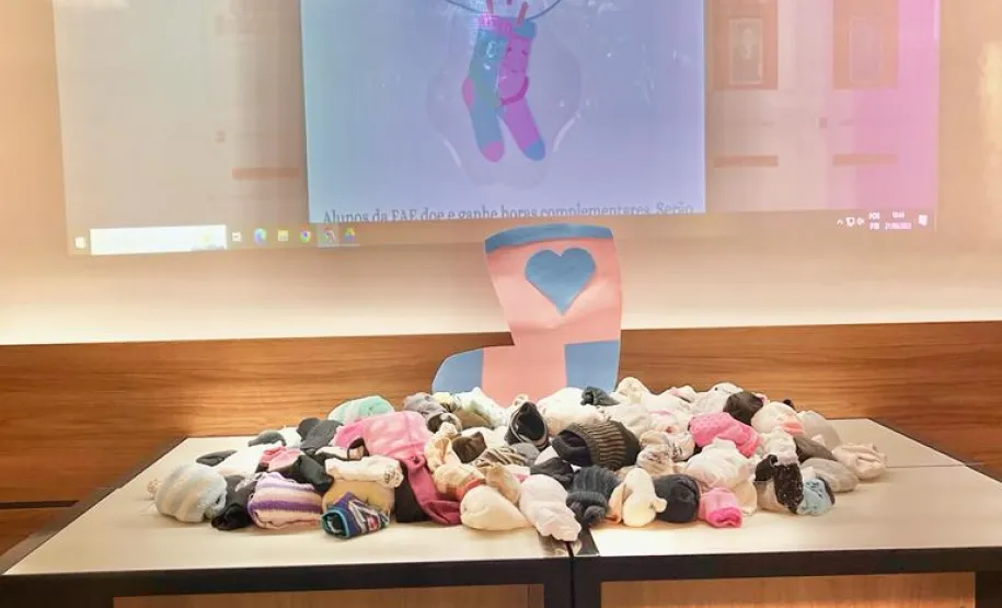 Meias que o projeto arrecadou.