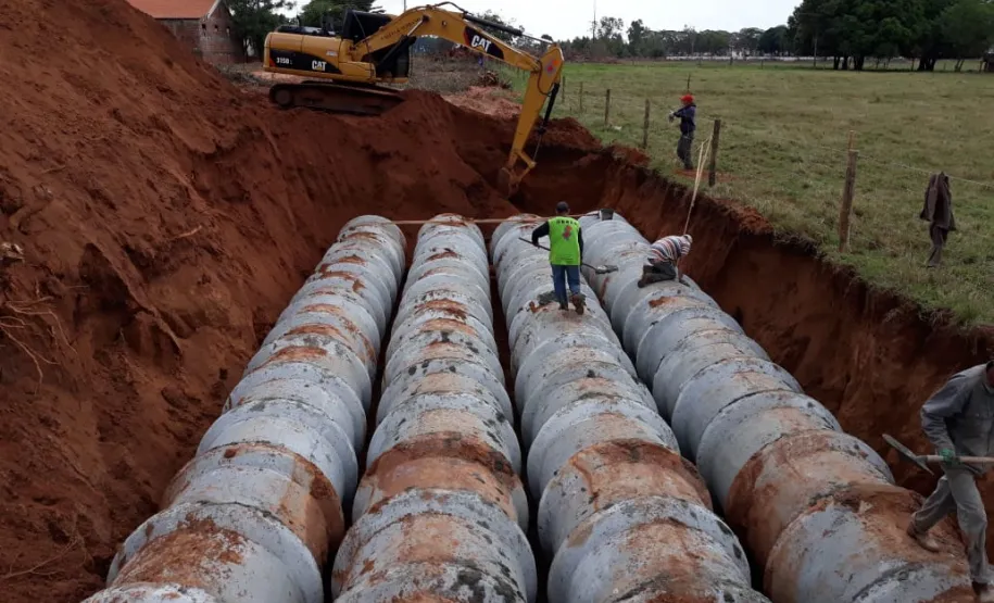 Construção de galerias de águas pluviais