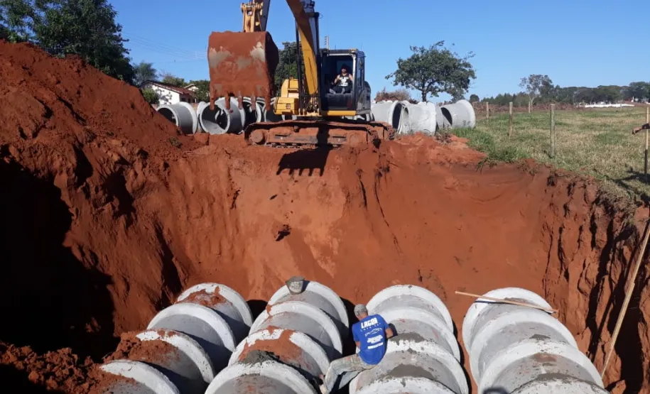 Construção de galerias de águas pluviais