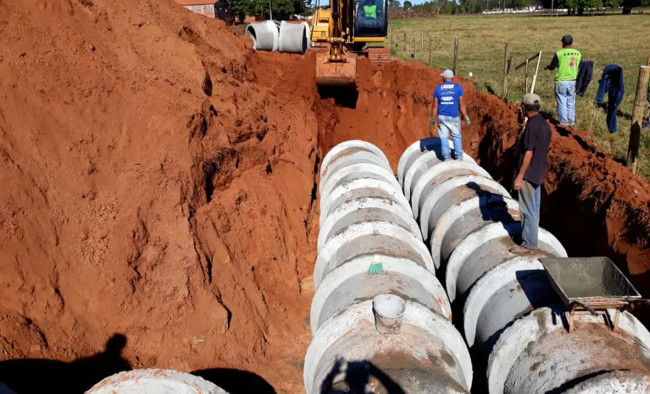 Construção de galerias de águas pluviais