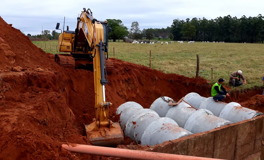 Construção de galerias de águas pluviais
