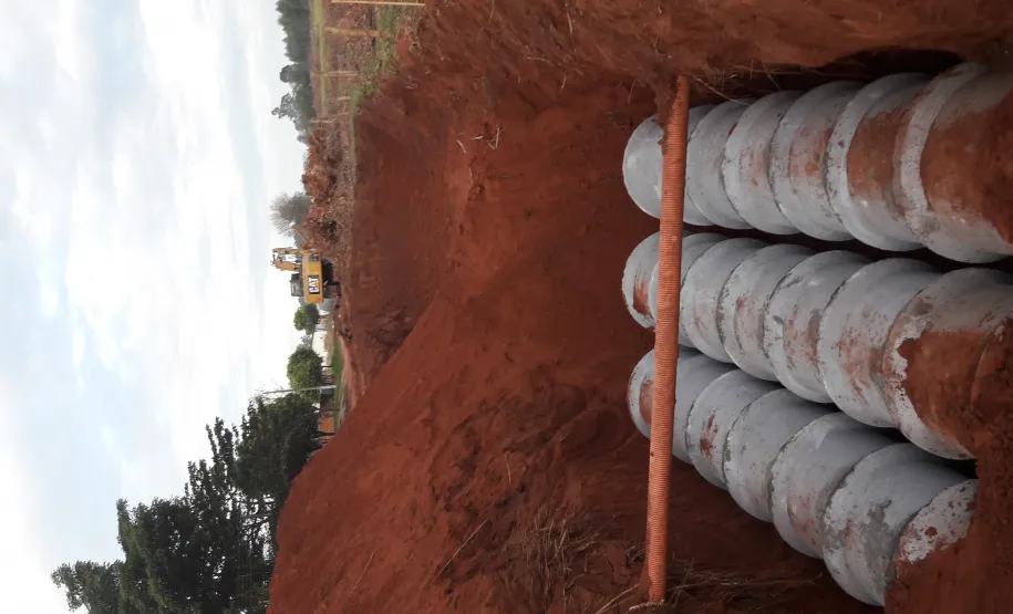 Construção de galerias de águas pluviais
