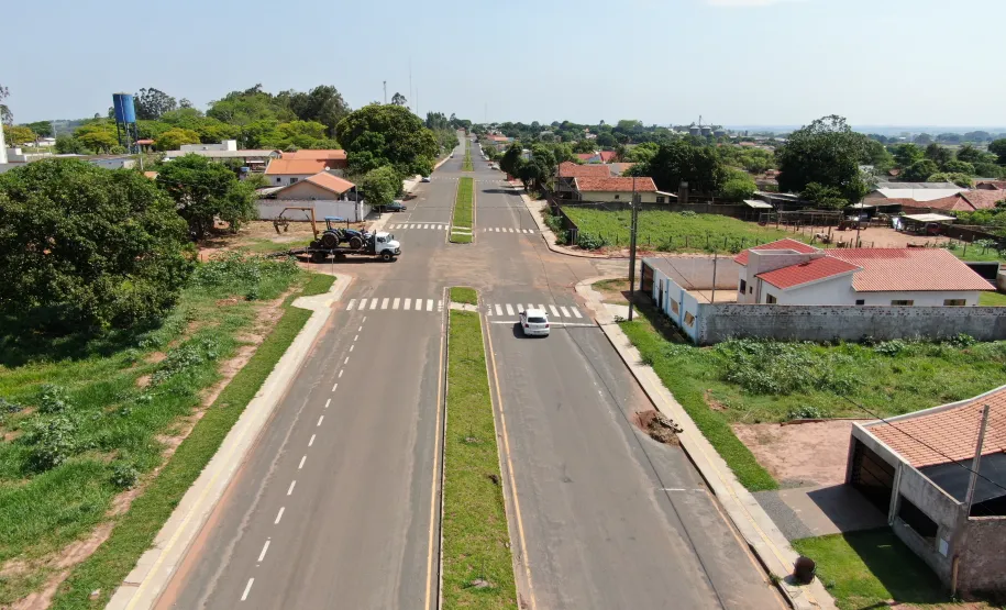 Ruas recentemente pavimentadas