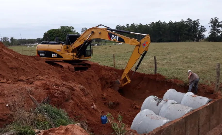 Construção de galerias de águas pluviais