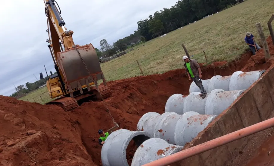 Construção de galerias de águas pluviais