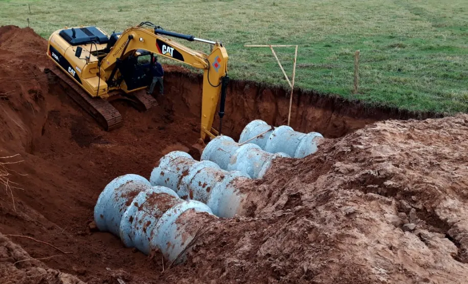 Construção de galerias de águas pluviais
