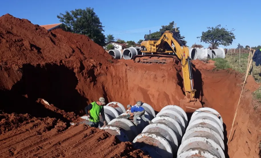 Construção de galerias de águas pluviais